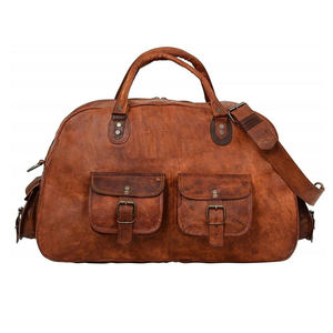 Nouveau sac de voyage en cuir Crazy Horse personnalisé, grande capacité, sac de sport portable pour hommes, sac de voyage en cuir véritable pour courtes distances - Product Image 1