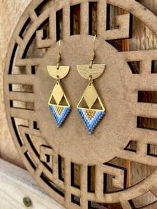 2026 Hot Selling Geometric Beaded Gold Brass Beaded <b>Drop</b> Earrings Women's Bohemia Style Bronze Plated Fashion Jewelry By UO - Product Image 3