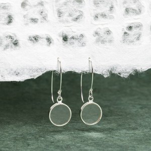 Clear Quartz Sterling Silver Jewelry Set Trendy Wedding Party Circle Pendant Necklace Matching Dangle <b>Earrings</b> Export India - Product Image 3