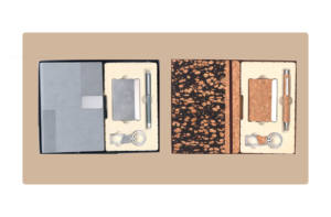 Ensemble cadeau d'affaires de luxe, agenda A5 en cuir PU, stylo en métal, porte-clés, carte personnalisée, impression numérique Liviya, fête des mères - Product Image 3