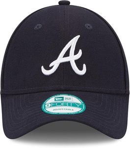 Gorra de Béisbol Ajustable Bordada de los Atlanta Braves de la New Era, Color Azul Marino con Logotipo Blanco, Lavable a Máquina, Material de Algodón Duradero - Product Image 4