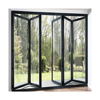 Fenêtres pliantes en aluminium au design moderne personnalisé avec verre trempé