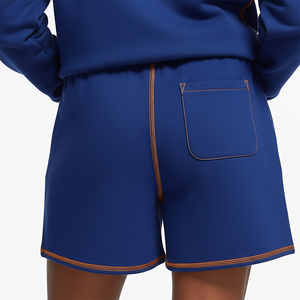 Shorts Deportivos de Cintura Alta para Mujer, de Alta Calidad, con Costuras en Contraste, 100% Algodón, Transpirables, de Secado Rápido, Personalizables - Product Image 3