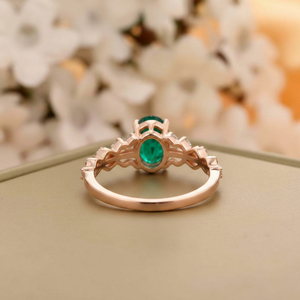 Delicate Versailles Solitaire Sapphire Vintage Nature Inspired <b>Boho</b> Luxury Engagement <b>Ring</b> Rhodium Plated GRA Certified Prong - Product Image 3