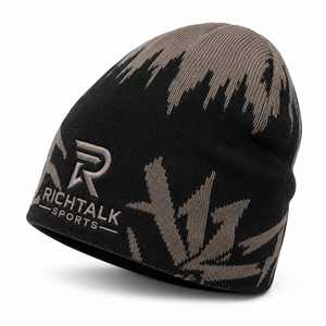 Trending <b>Beanie</b> Knitted Geometric Pattern Winter Outdoor Cycling Hat Breathable <b>Waterproof</b> Unisex Adult Regular Style High 100% - Product Image 3