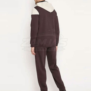 Latest Design Winter Warm Men's Full Zipper <b>Tracksuit</b> Set Causal Long Sleeve Custom Color <b>Plain</b> <b>Tracksuit</b> For Sale - Product Image 3