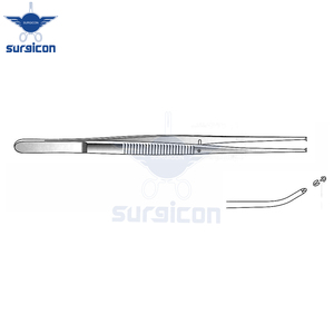 Pinzas para Tejidos Semken de 12.5 cm / 5 Pulgadas Curvas con Dientes 1:2, Instrumento Quirúrgico de Acero Inoxidable para Agarrar Tejidos - Product Image 5