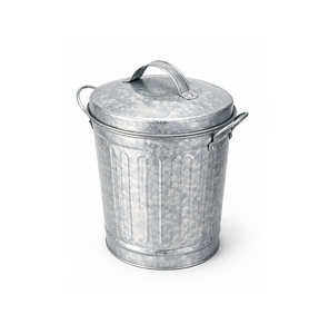 Seau à cendres pour foyer avec couvercle, petite poubelle galvanisée, bac de rangement, seau en métal pour foyer, foyer extérieur, poêle à bois - Product Image 3