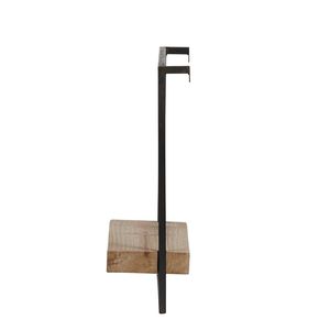 Mensola da Parete in Ferro e Legno 40x15x45 cm, Decorazione da Appendere, Elemento d'Arredo per la Casa - Product Image 4