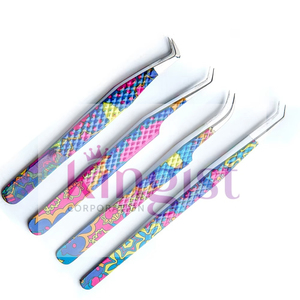 <b>Lash</b> Tweezers Set for Eyelash Extensions High Precision Eyelash Tweezers for Classic & Mega Volume <b>Lashes</b> - Product Image 5