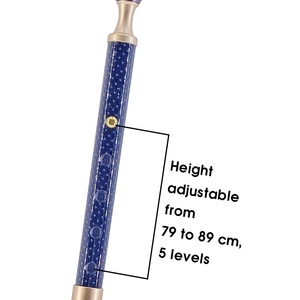 ไม้เท้าอลูมิเนียมพับได้พร้อมหลอดสีน้ำเงินสำหรับการบำบัดฟื้นฟู - Product Image 3