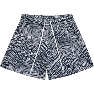 กางเกงกีฬาขาสั้นผ้าตาข่ายพิมพ์ลายสำหรับผู้ชาย แห้งเร็ว เหมาะสำหรับเล่นบาสเกตบอล ชุดกีฬาใส่สบายสำหรับผู้ชาย - Product Image 2