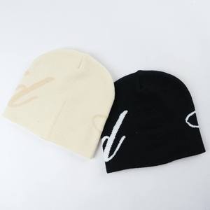 Cyrus Beanie Hat Unisex Adult Winter Warm Casual 100% <b>Acrylic</b> Jacquard <b>Letter</b> Pattern Street Style - Product Image 2