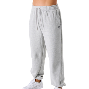 Pantalon de jogging unisexe gris chiné en molleton, mélange de coton doux, coupe décontractée, pantalon de survêtement, fabrication OEM, approvisionnement en gros personnalisé - Product Image 2