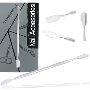 Spatule à double extrémité pour ongles, poussoir à cuticules, outil de mélange et d'application de vernis gel, fournisseur en gros d'équipements d'art des ongles - Product Image 1