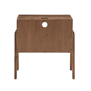Table de chevet en bois massif avec tiroir et étagère ouverte, table de chevet moderne pour chambre à coucher, hôtel, appartement et maison - Product Image 4