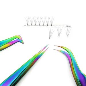 ชุดแหนบต่อขนตาสแตนเลสความแม่นยำสูง สีรุ้ง 3 ชิ้น พร้อมกล่อง - Product Image 4
