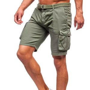 Men's Casual 100% Cotton <b>Canvas</b> Shorts Custom Logo Front Quick Dry Mid Waist Drawstring Closure Private Label Knitted 280g - Product Image 3