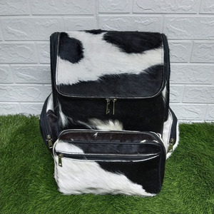 Sac à dos en cuir de vachette véritable, souple, unisexe, décontracté, pour usage quotidien, avec bretelles et fermeture éclair, durable - Product Image 6