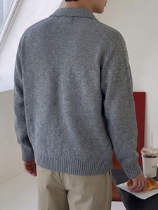 New Arrival Winter <b>Cardigan</b> Sweater Button up <b>Long</b> Sleeve With Pocket Collar Plus Size Mens <b>Thick</b> Warm <b>Cardigan</b> Sweater - Product Image 2