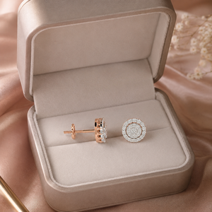 Boucles d'oreilles à clous en diamants ronds naturels de 0,60 CTW |   Boucles d'oreilles en or 10 carats avec fermoir à vis |   Disponible en or rose, blanc et jaune - Product Image 4