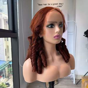 Venta al por mayor 100% de alta calidad naranja oscuro Super doble dibujado extremos hinchables Remy grado vietnamita tejido extensiones de cabello humano - Product Image 3