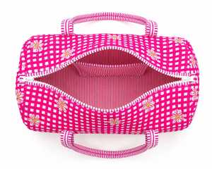 VEER HANDIRCRAFTS QB-006 Quilted Floral Polyester <b>Duffel</b> <b>Bag</b> Large Capacity Travel Weekender Cotton Zipper Outdoor Portable - Product Image 4