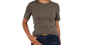 Camiseta de Mujer, Cuello Redondo, Manga Corta, Algodón Orgánico, Blanca, de Alta Calidad, Personalizable - Product Image 2