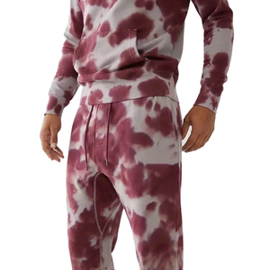 Conjunto Deportivo Tie Dye para Hombre de 2 Piezas con Capucha y Cierre de Cordón, Estilo Casual para Otoño, Corte Regular, Material de Poliéster - Product Image 4