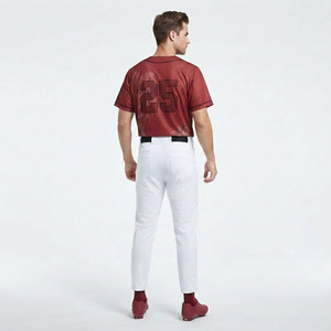 Ensemble de baseball premium pour hommes – Maillot et pantalon de sport respirants à manches longues, conception personnalisée, évacuation de l'humidité sur le devant, tenue de performance - Product Image 2
