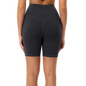 Conjunto de Yoga Acanalado sin Costuras/con Costuras, Cuello Halter, Top Corto y Shorts de Cintura Alta, de Spandex y Poliéster, de Dos Piezas, Ropa Deportiva para Mujer - Product Image 2