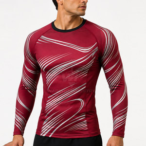 Camiseta Deportiva de Compresión Dinámica para Hombre, Manga Larga, Transpirable, de Secado Rápido, con Tejido Elástico de Alto Rendimiento - Product Image 4