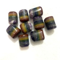 Pierre roulée 7 Chakras, pierre gemme polie multicouche arc-en-ciel, pierre de guérison en cristal en gros