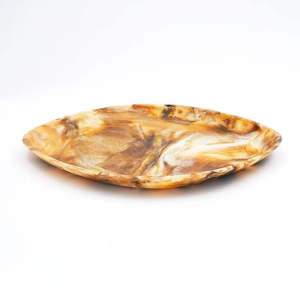 Bol et plat de service en résine écologique artisanale - Compatible lave-vaisselle, prêt pour les fêtes, personnalisable, design artistique moderne pour la maison - Product Image 6