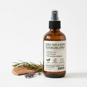 Spray Texturizador Vegano para Cabello y Barba Rizado - Fijación Fuerte, Secado Rápido, Sin Silicona, Cruelty-Free, Marca Privada - Product Image 1