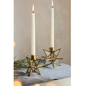 <b>Brass</b> Star Shape <b>Candlestick</b> Holder for Christmas Home Decoration Durable Fancy Design - Product Image 1
