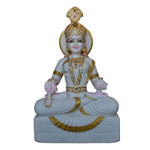 Marble Annapurna Statue | White Marble Annapurna Devi Murti | Handcrafted Goddess Annapurna Idol | MALIYAS India - Product Image 2