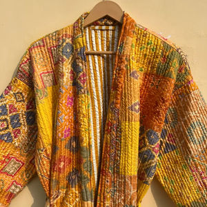 Edredón Acolchado Hecho a Mano en India, 100% Algodón Ecológico, Impresión Digital, Antiarrugas, Transpirable, de Secado Rápido, con Bolsillo Frontal, para Otoño e Invierno - Product Image 1