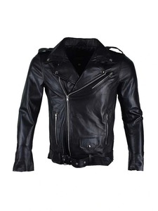 Chaqueta de Cuero Negra Estilo Motero para Hombre, Marca Brando - Product Image 1