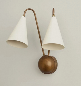 Modern Fabric Shade <b>Wall</b> Lamp Iron <b>Sconce</b> Two Arm Bedroom Bathroom Mirror Light - Product Image 3