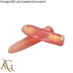 # 22 zafiros naranjas de corindón cultivados en laboratorio, sintéticos, creados por fusión de llama, gemas simuladas para corte lapidario. - Product Image 4