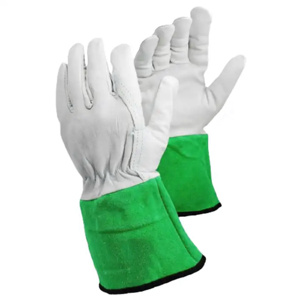 Top-Grade Cowhide Split Leather TIG Welding <b>Gloves</b> <b>Long</b> Lasting Flame Retardant Reflective Safety Gear for Welding Firefighting - Product Image 4