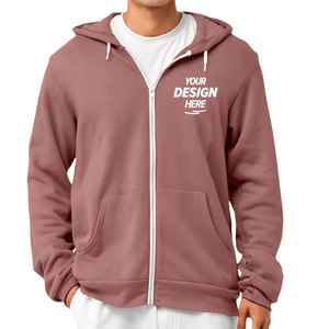 Sudadera con capucha Bella Canvas 3739 Retail Fit 100% algodón, forro polar de esponja para invierno, con cremallera completa, premium, lisa, unisex, para uso diario. - Product Image 4