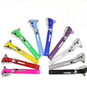 Otoscope manuel professionnel de haute qualité en acier inoxydable, mini format de poche, fibre optique, emballage personnalisé, certifié CE - Product Image 1
