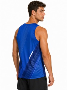 Débardeur de sport décontracté pour homme OEM, respirant, écologique, 100 % fibre de bambou, motif uni, vêtement de fitness d'été de haute qualité - Product Image 6
