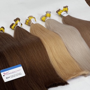 Luxury Virgin Vietnamese Straight Bulk Hair <b>Extensions</b> Double Drawn Soft Hair Thick Ends <b>Braiding</b> High Quality Human Hair - Product Image 5