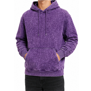 Sweat à capuche unisexe vintage délavé à l'acide, en molleton épais, pour hommes et femmes, style streetwear, fabrication OEM de vêtements - Product Image 6