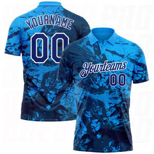 Polo de golf en polyester personnalisé par sublimation pour hommes, blanc royal, haute performance, anti-humidité, vente en gros - Product Image 4