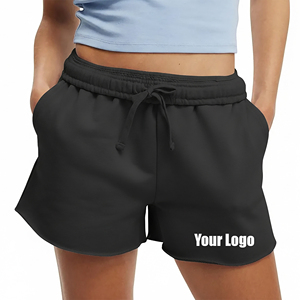 Women's <b>Black</b> Drawstring Shorts Print Casual Pants Pockets Regular Fit High Waist Knitted Polyester Breathable Summer Sports Gym - Product Image 4