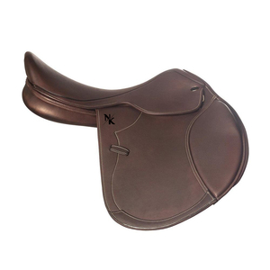 อานม้ากระโดดแบบมีโลโก้สั่งทำพิเศษ ทำจากหนังแท้ อานม้าแบบอังกฤษแบบ Close Contact ผลิตภัณฑ์สำหรับแข่งม้าจากอินเดีย - Product Image 1